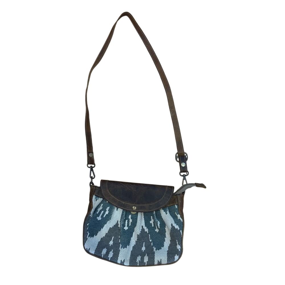Myra bag Women's Brown Leather-Trim Crossbody Bag